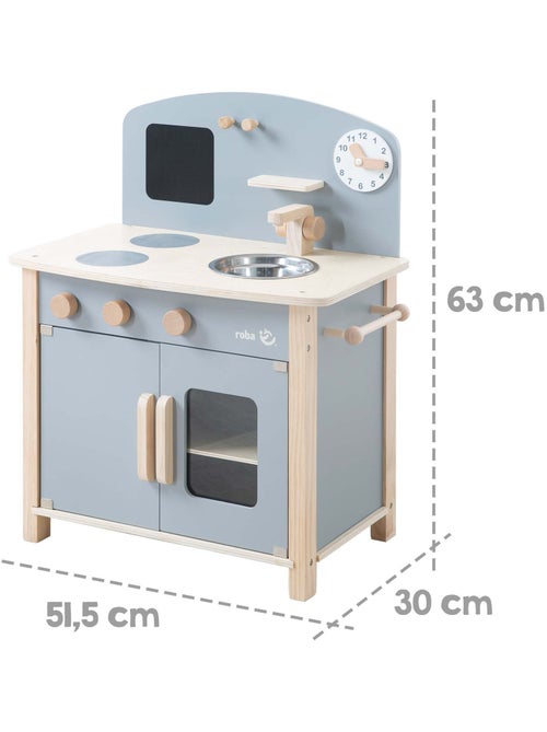 ROBA Cucina in legno per bambini + accessori in metallo e legno – da 3 anni - Kiabi