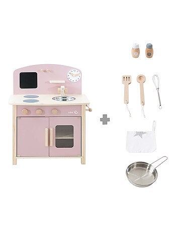 ROBA Cucina in legno per bambini + accessori in metallo e legno – da 3 anni