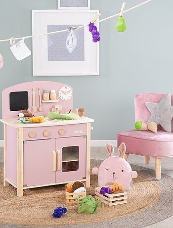 ROBA Cucina in legno per bambini + accessori in metallo e legno – da 3 anni