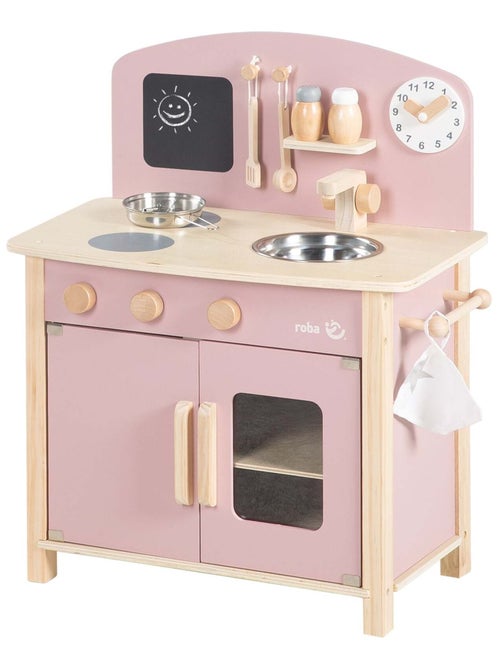 ROBA Cucina in legno per bambini + accessori in metallo e legno – da 3 anni - Kiabi