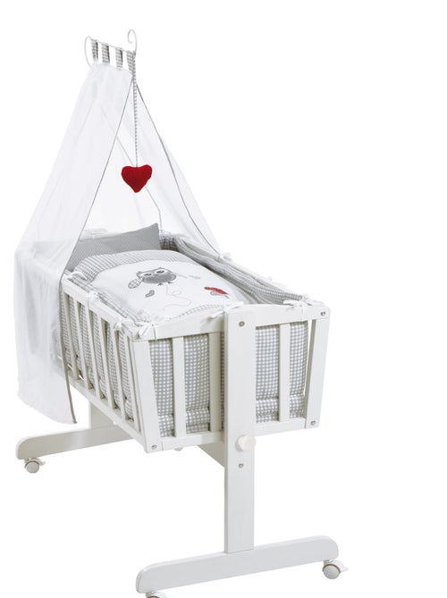 ROBA Culla Adam & Eule 40×90 cm + set completo – legno laccato bianco - Kiabi