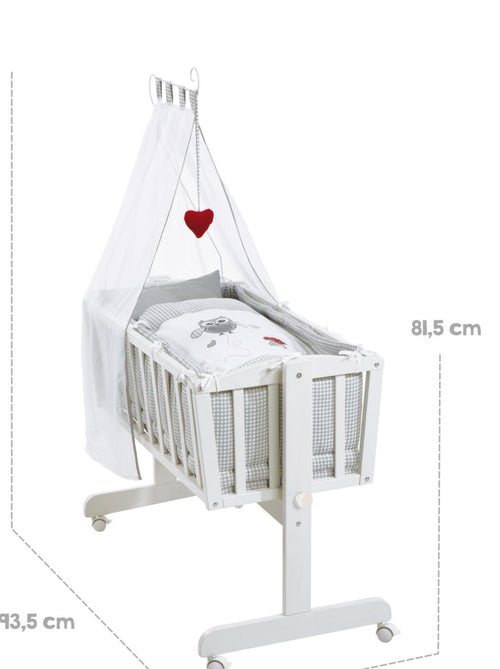 ROBA Culla Adam & Eule 40×90 cm + set completo – legno laccato bianco - Kiabi
