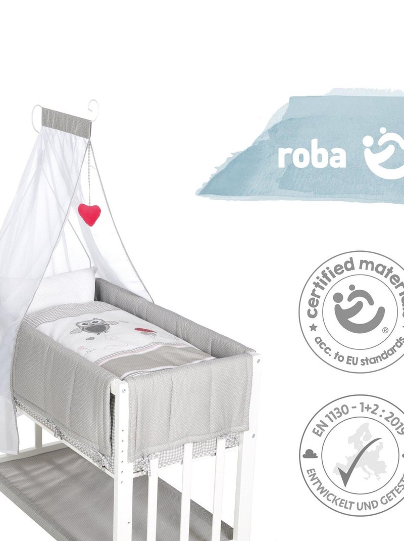ROBA Culla Cododo "Adam & Eule" 4‑in‑1 + set completo Bianco - Kiabi