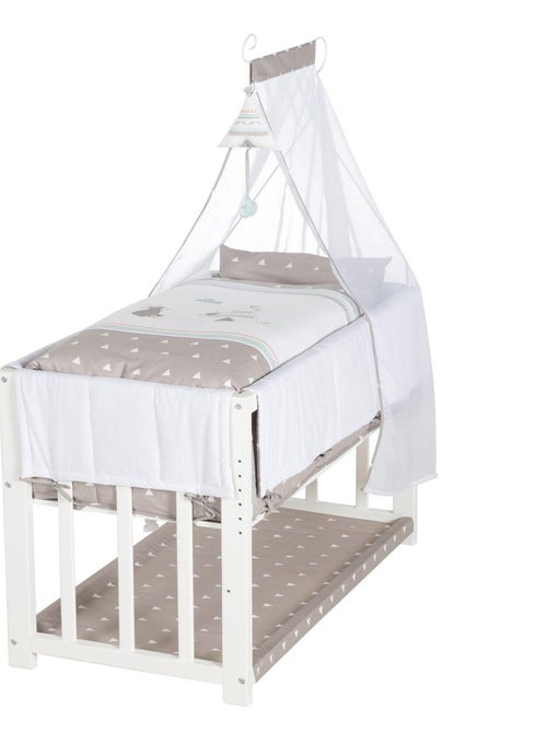 ROBA Culla Cododo "Indibear" 4‑in‑1 + set completo - Kiabi