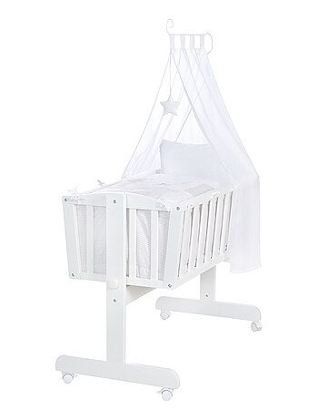 ROBA Culla Fox & Bunny 40×90 cm + set completo – legno laccato bianco