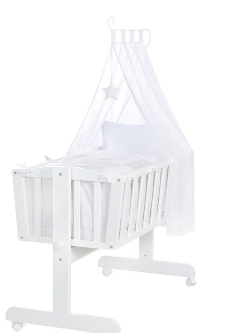 ROBA Culla Fox & Bunny 40×90 cm + set completo – legno laccato bianco - Kiabi