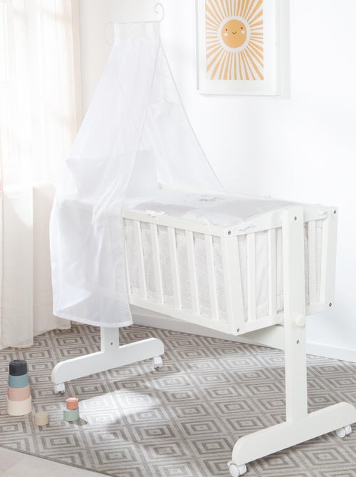 ROBA Culla Fox & Bunny 40×90 cm + set completo – legno laccato bianco - Kiabi