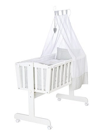 ROBA Culla Heartbreaker 40×90 cm + set completo – legno laccato bianco