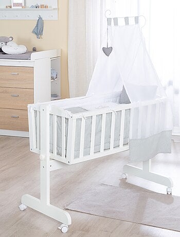 ROBA Culla Heartbreaker 40×90 cm + set completo – legno laccato bianco