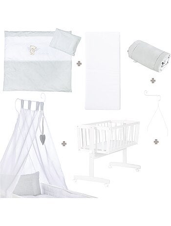 ROBA Culla Heartbreaker 40×90 cm + set completo – legno laccato bianco
