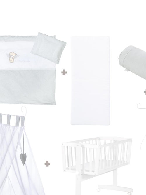 ROBA Culla Heartbreaker 40×90 cm + set completo – legno laccato bianco - Kiabi