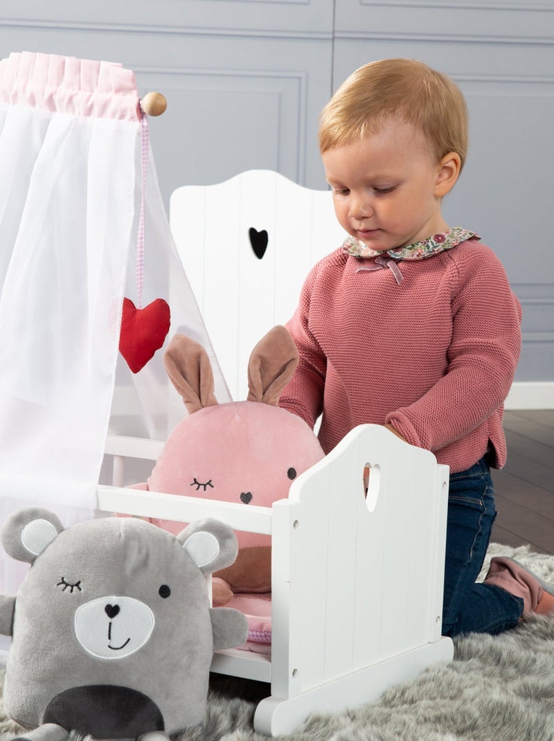 ROBA Culla per bambole completa "Fienchen" – incluso set tessile rosa – laccata Bianco Malva - Kiabi