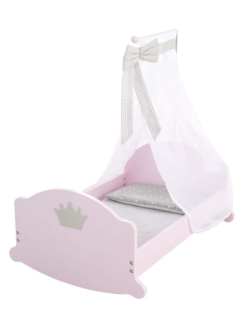 ROBA Culla per bambole completa "Princess Sophie" – incluso set tessile – rosa/grigio - Kiabi