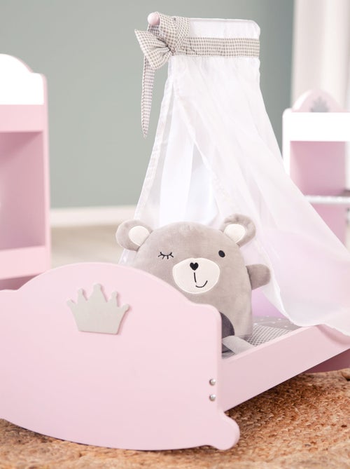 ROBA Culla per bambole completa "Princess Sophie" – incluso set tessile – rosa/grigio - Kiabi