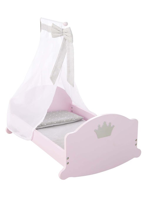 ROBA Culla per bambole completa "Princess Sophie" – incluso set tessile – rosa/grigio - Kiabi