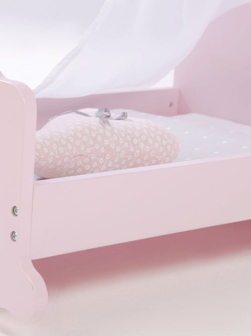 ROBA Culla per bambole completa "Princess Sophie" – incluso set tessile – rosa/grigio - Kiabi