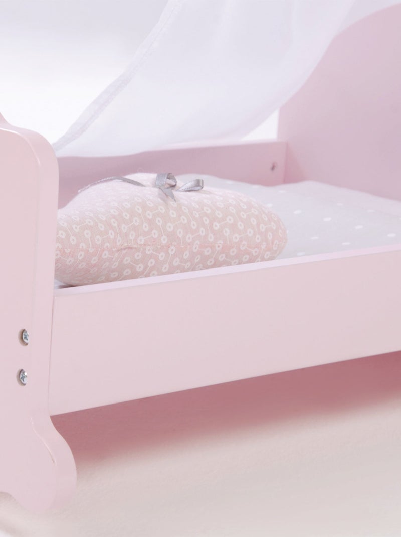 ROBA Culla per bambole completa "Princess Sophie" – incluso set tessile – rosa/grigio Rosa chiaro - Kiabi