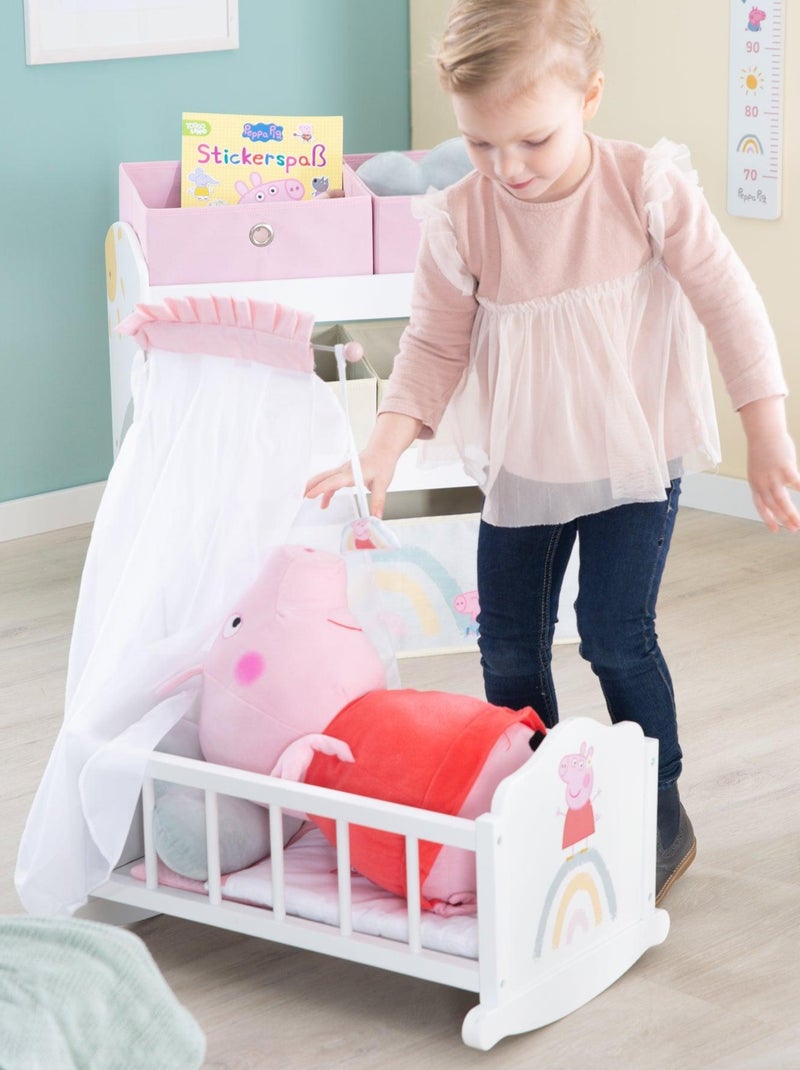 ROBA Culla per bambole "Peppa Pig" in legno – biancheria inclusa – arcobaleno N/D - Kiabi