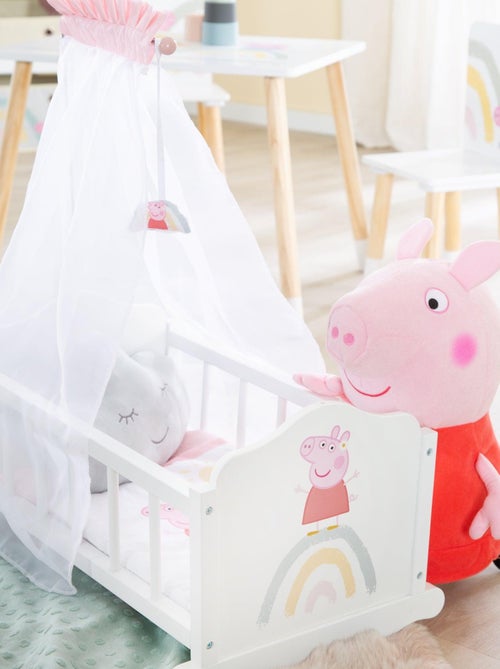 ROBA Culla per bambole "Peppa Pig" in legno – biancheria inclusa – arcobaleno - Kiabi