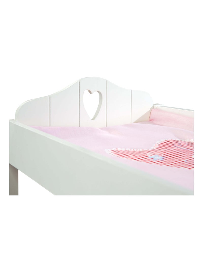 ROBA Fasciatoio per bambole in legno "Fienchen" + set tessile Bianco Malva - Kiabi