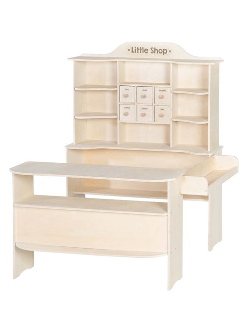ROBA Grande negozietto in legno con ripiani e 6 cassetti + 2 banconi - Kiabi