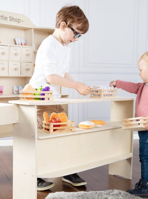 ROBA Grande negozietto in legno con ripiani e 6 cassetti + 2 banconi - Kiabi