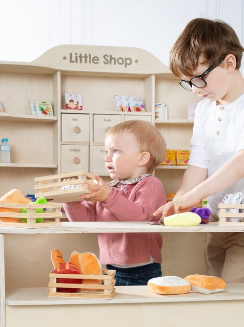 ROBA Grande negozietto in legno con ripiani e 6 cassetti + 2 banconi - Kiabi