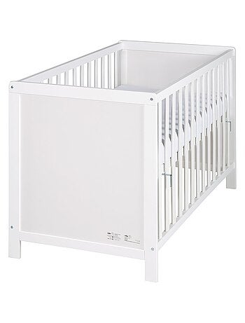 ROBA Lettino bebè e cododo 60×120 cm + materasso e rete – altezza regolabile – bianco