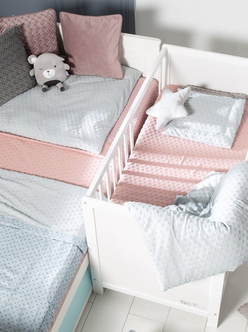 ROBA Lettino bebè e cododo 60×120 cm + materasso e rete – altezza regolabile – bianco - Kiabi