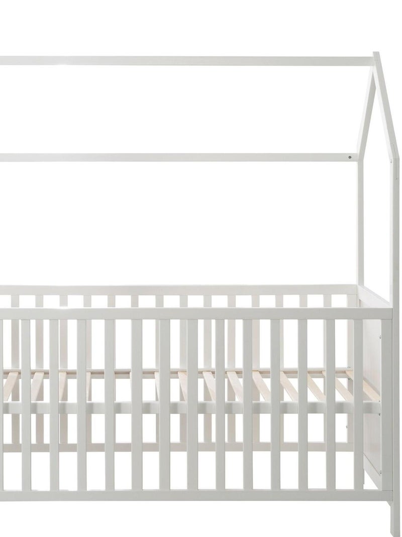 ROBA Lettino casetta evolutivo 70×140 – certificato FSC – convertibile – altezza regolabile Bianco - Kiabi