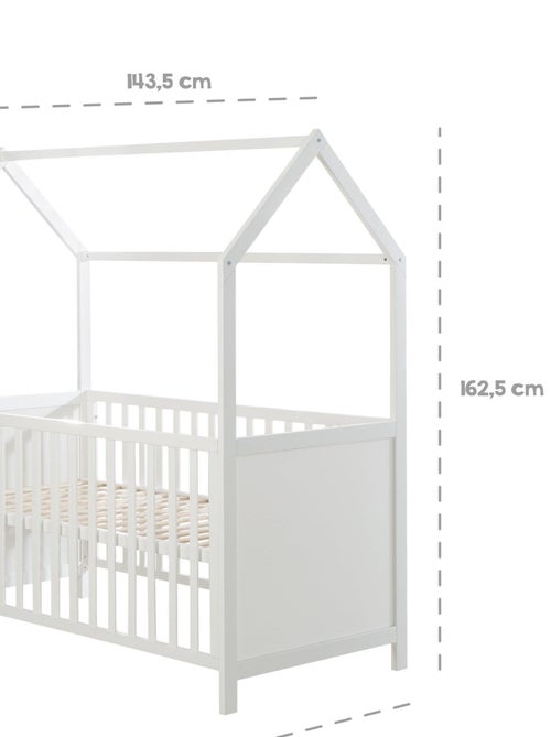 ROBA Lettino casetta evolutivo 70×140 – certificato FSC – convertibile – altezza regolabile - Kiabi