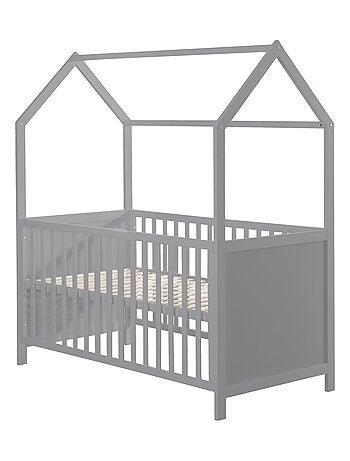 ROBA Lettino casetta evolutivo 70×140 – convertibile – altezza regolabile – naturale/bianco