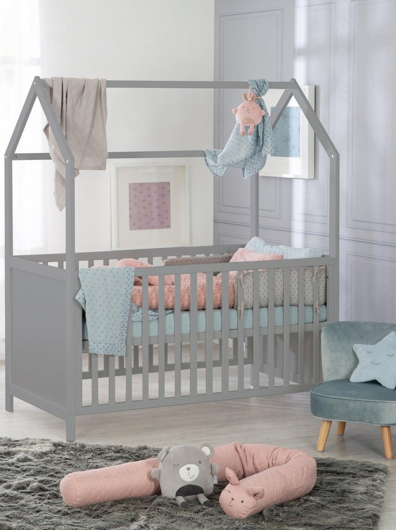ROBA Lettino casetta evolutivo 70×140 – certificato FSC – convertibile – altezza regolabile Grigio - Kiabi