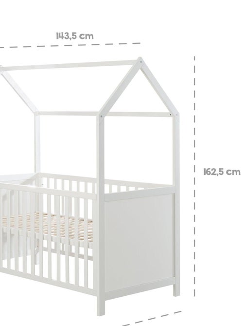 ROBA Lettino casetta evolutivo 70×140 – certificato FSC – convertibile – altezza regolabile - Kiabi