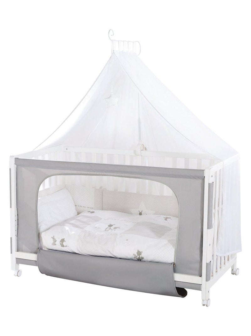 ROBA Lettino cododo "Fox & Bunny" 60×120 cm + set completo Bianco - Kiabi