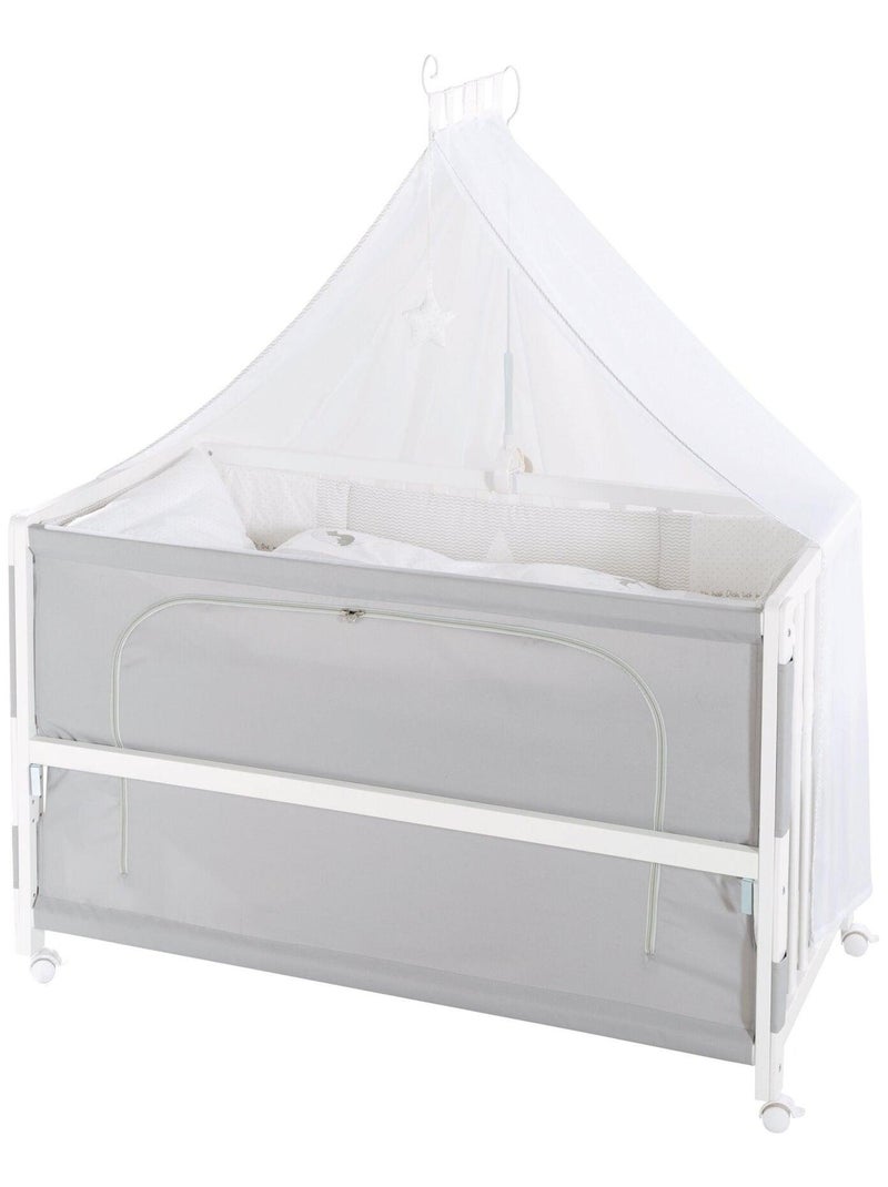 ROBA Lettino cododo "Fox & Bunny" 60×120 cm + set completo Bianco - Kiabi