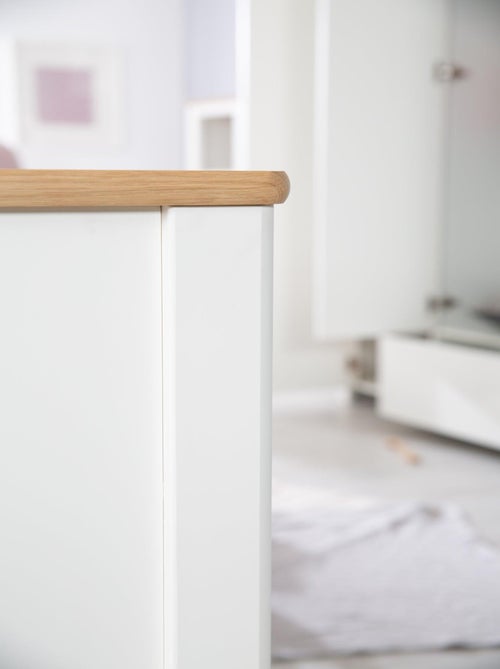 ROBA Lettino evolutivo Ava 70×140 – altezza regolabile – da 0 a 7 anni – bianco / rovere artigianale - Kiabi