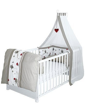 ROBA Lettino evolutivo completo "Adam & Eule" 70×140 + set completo