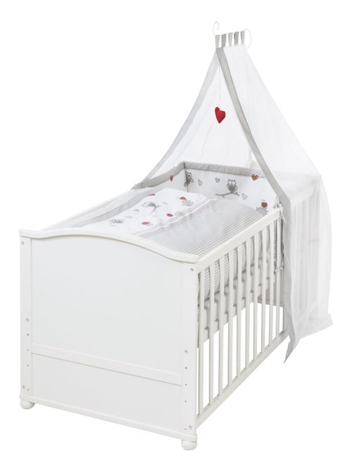 ROBA Lettino evolutivo completo "Adam & Eule" 70×140 + set completo - Kiabi