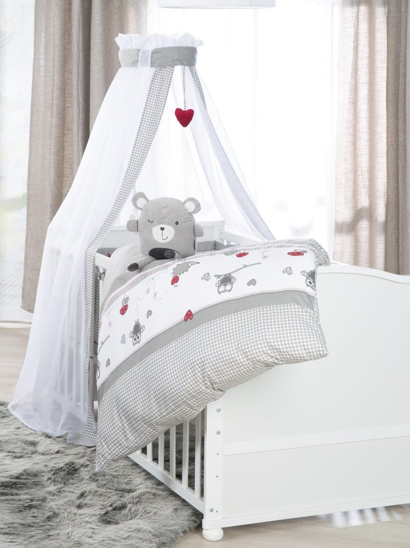 ROBA Lettino evolutivo completo "Adam & Eule" 70×140 + set completo Bianco - Kiabi