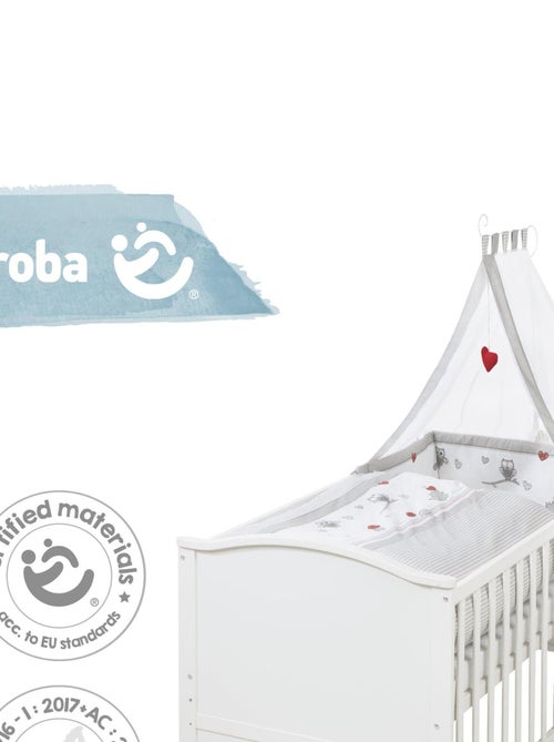 ROBA Lettino evolutivo completo "Adam & Eule" 70×140 + set completo - Kiabi
