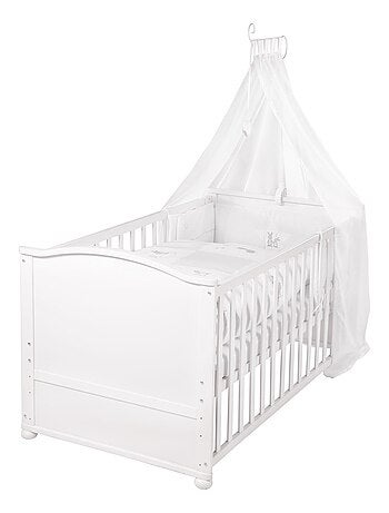 ROBA Lettino evolutivo completo "Fox & Bunny" 70×140 + set completo