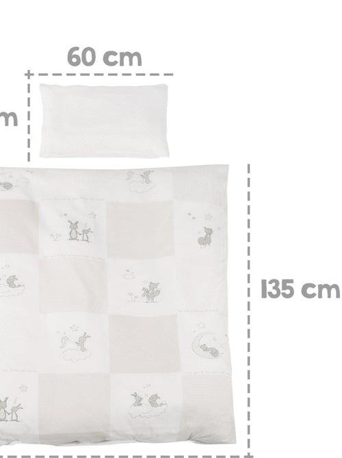 ROBA Lettino evolutivo completo "Fox & Bunny" 70×140 + set completo - Kiabi ROBA Lettino evolutivo completo "Fox & Bunny" 70×140 + set completo - Kiabi