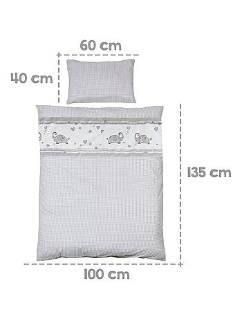 ROBA Lettino evolutivo completo "Jumbotwins" 70×140 + set completo
