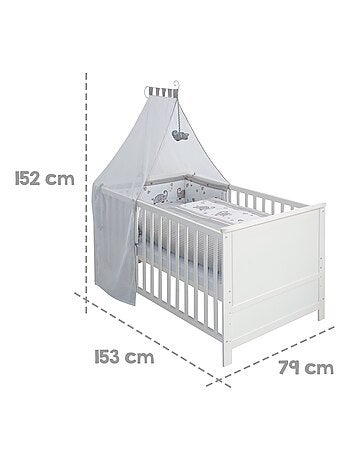 ROBA Lettino evolutivo completo "Jumbotwins" 70×140 + set completo