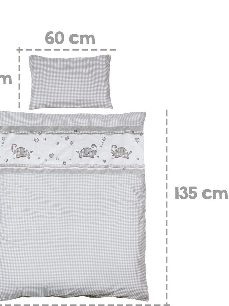 ROBA Lettino evolutivo completo "Jumbotwins" 70×140 + set completo Bianco - Kiabi