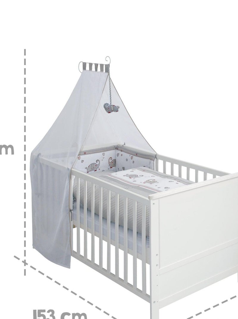 ROBA Lettino evolutivo completo "Jumbotwins" 70×140 + set completo Bianco - Kiabi