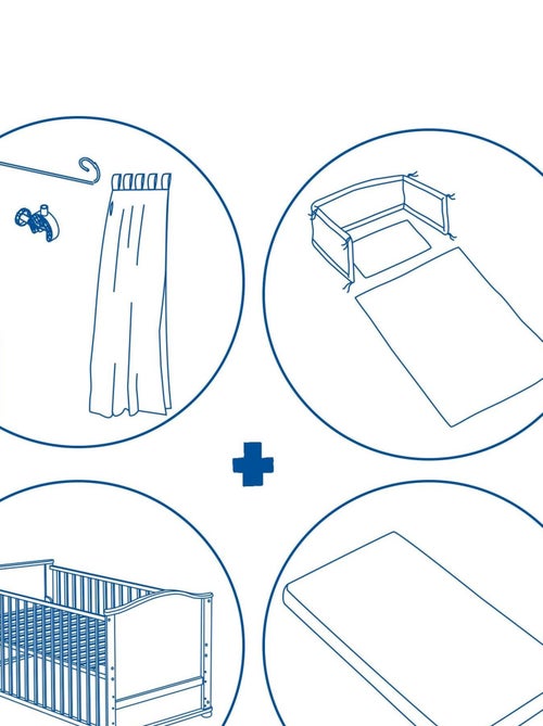 ROBA Lettino evolutivo completo "Liebhabear" 70×140 + set completo - Kiabi