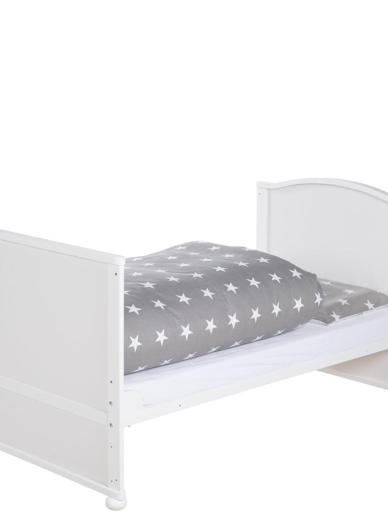 ROBA Lettino evolutivo completo "Little Stars" 70×140 + set completo Bianco - Kiabi