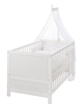 ROBA Lettino evolutivo completo "Sternenzauber" bianco 70×140 + set completo